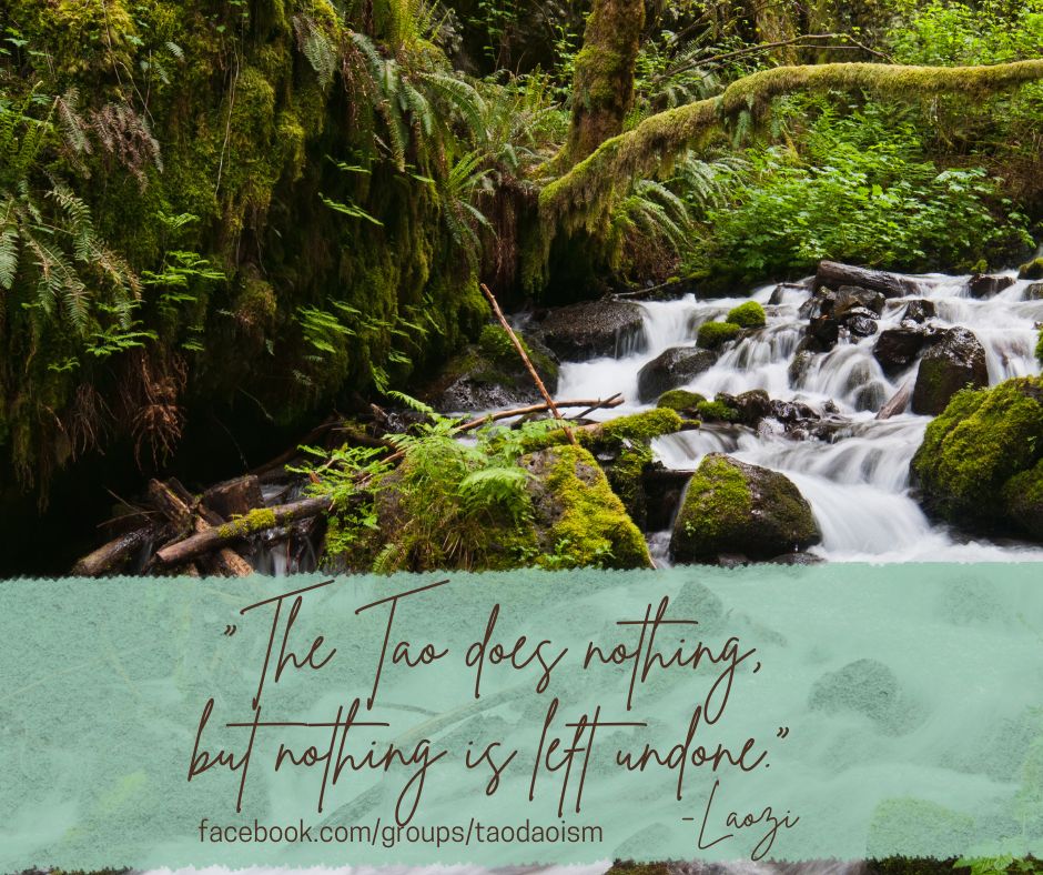 “The Tao does nothing, but nothing is left undone.”